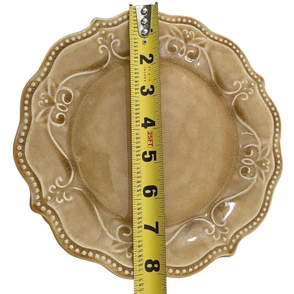 The Pioneer Woman Paige Crackle Glaze Amber Salad Luncheon Plates – Set of 4